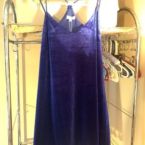 Royal Blue Velvet Dress